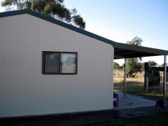 garage with window