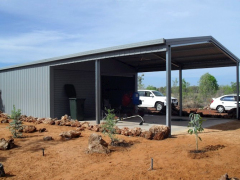 garage with roof