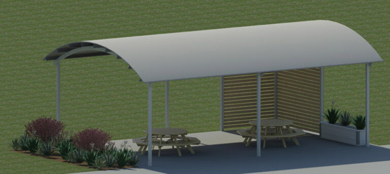 curved shelter